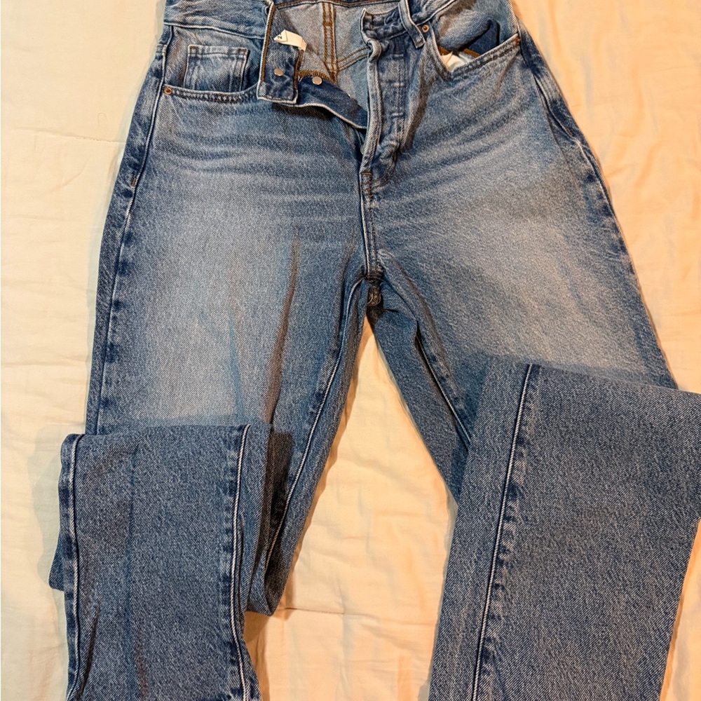 PacSun High Rise Blue Jeans with Two-Tone Design